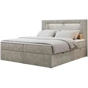 Höffner Boxbett mit Bettkasten Gold 5 ¦ beige ¦ Maße (cm): B: 160 H: 103