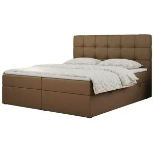 Höffner Boxbett mit Bettkasten Erni ¦ braun ¦ Maße (cm): B: 140 H: 110