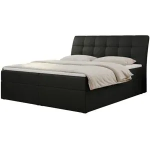 Höffner Boxbett mit Bettkasten Diegos ¦ schwarz ¦ Maße (cm): B: 200 H: 118