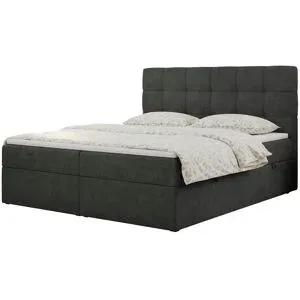 Höffner Boxbett mit Bettkasten Erni ¦ grau ¦ Maße (cm): B: 180 H: 110