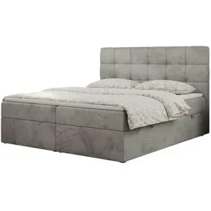 Höffner Boxbett mit Bettkasten Erni ¦ grau ¦ Maße (cm): B: 160 H: 110