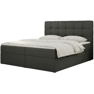 Höffner Boxbett mit Bettkasten Erni ¦ grau ¦ Maße (cm): B: 200 H: 110