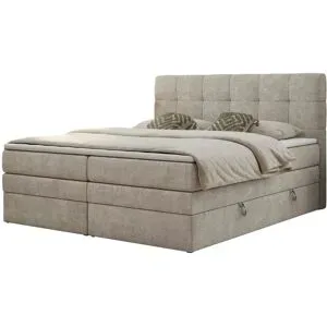 Höffner Boxspringbett mit Bettkasten Luka King ¦ beige ¦ Maße (cm): B: 160 H: 110