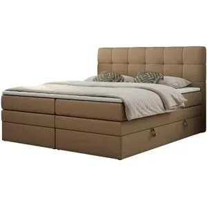 Höffner Boxspringbett mit Bettkasten Luka King ¦ braun ¦ Maße (cm): B: 140 H: 110
