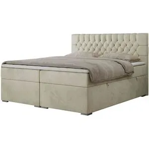 Höffner Boxbett mit Bettkasten Pera ¦ beige ¦ Maße (cm): B: 180 H: 125