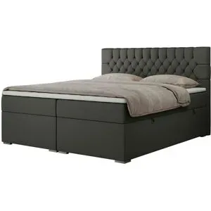 Höffner Boxbett mit Bettkasten Pera ¦ grau ¦ Maße (cm): B: 160 H: 125