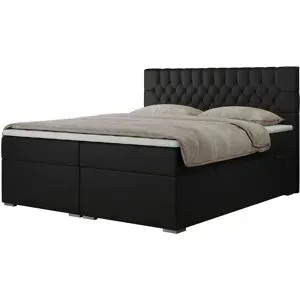 Höffner Boxbett mit Bettkasten Pera ¦ schwarz ¦ Maße (cm): B: 200 H: 125
