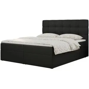 Höffner Boxbett mit Bettkasten Erni ¦ schwarz ¦ Maße (cm): B: 120 H: 110