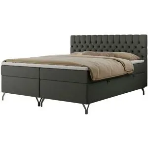 Höffner Boxbett mit Bettkasten Grimaldi ¦ grau ¦ Maße (cm): B: 144 H: 115