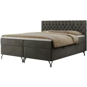 Höffner Boxbett mit Bettkasten Grimaldi ¦ grau ¦ Maße (cm): B: 204 H: 115