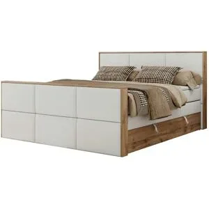 Höffner Boxspringbett mit Bettkasten Albero 2 King Duo ¦ weiß ¦ Maße (cm): B: 128 H: 113