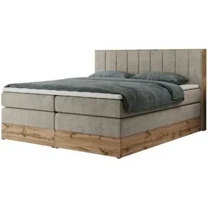Höffner Boxspringbett mit Bettkasten Bellissimo King ¦ beige ¦ Maße (cm): B: 148 H: 115