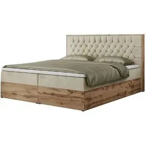 Höffner Boxbett mit Bettkasten Amore ¦ beige ¦ Maße (cm): B: 168 H: 115