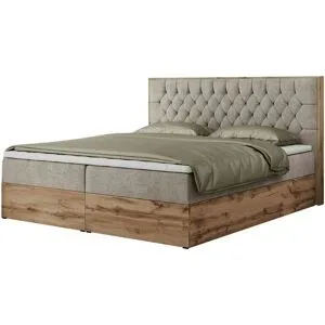Höffner Boxbett mit Bettkasten Amore ¦ beige ¦ Maße (cm): B: 148 H: 115