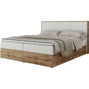Höffner Boxbett mit Bettkasten Albero 2 ¦ weiß ¦ Maße (cm): B: 208 H: 104