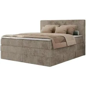 Höffner Boxspringbett mit Bettkasten Tiliano King ¦ braun ¦ Maße (cm): B: 166 H: 119
