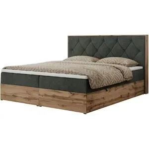 Höffner Boxbett mit Bettkasten Veneto ¦ grau ¦ Maße (cm): B: 148 H: 115