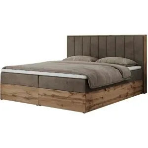 Höffner Boxbett mit Bettkasten Bellissimo ¦ braun ¦ Maße (cm): B: 168 H: 115