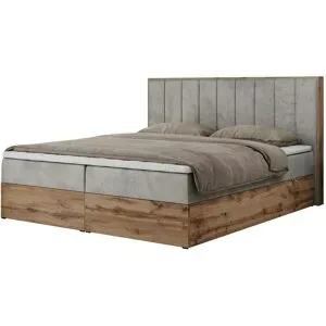 Höffner Boxbett mit Bettkasten Bellissimo ¦ grau ¦ Maße (cm): B: 188 H: 115