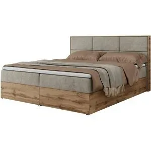 Höffner Boxbett mit Bettkasten Albero 2 ¦ beige ¦ Maße (cm): B: 128 H: 104