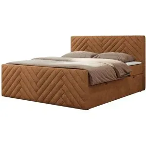 Höffner Boxbett mit Bettkasten Paris Duo ¦ orange ¦ Maße (cm): B: 181 H: 110