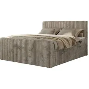 Höffner Boxbett mit Bettkasten Tiliano Duo ¦ braun ¦ Maße (cm): B: 184 H: 119