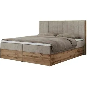 Höffner Boxbett mit Bettkasten Bellissimo ¦ beige ¦ Maße (cm): B: 208 H: 115