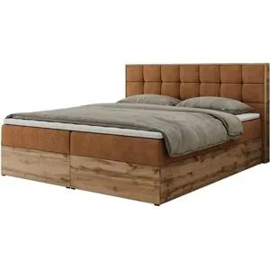 Höffner Boxbett mit Bettkasten Albero 1 ¦ orange ¦ Maße (cm): B: 188 H: 104