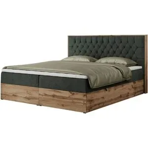 Höffner Boxbett mit Bettkasten Amore ¦ grau ¦ Maße (cm): B: 168 H: 115