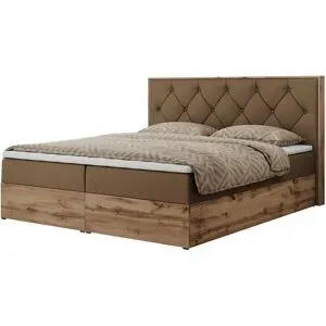 Höffner Boxbett mit Bettkasten Veneto ¦ braun ¦ Maße (cm): B: 168 H: 115
