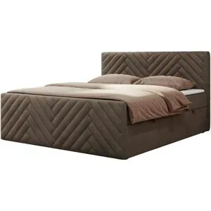 Höffner Boxbett mit Bettkasten Paris Duo ¦ braun ¦ Maße (cm): B: 121 H: 110