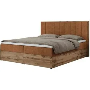 Höffner Boxbett mit Bettkasten Bellissimo ¦ orange ¦ Maße (cm): B: 168 H: 115