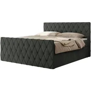 Höffner Boxbett mit Bettkasten Miren Duo ¦ grau ¦ Maße (cm): B: 181 H: 110