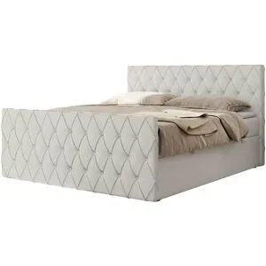 Höffner Boxbett mit Bettkasten Miren Duo ¦ weiß ¦ Maße (cm): B: 141 H: 110