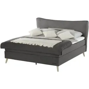 SKAGEN STUDIO Boxspringbett  Vestre ¦ grau ¦ Maße (cm): B: 194 H: 123