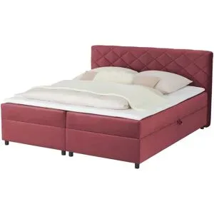 Höffner Boxbett mit Bettkasten Vegas II ¦ rot ¦ Maße (cm): B: 188 H: 104