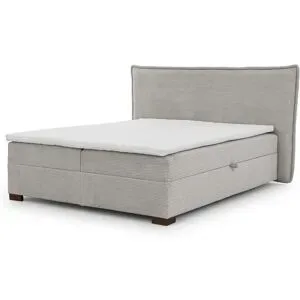 S-STYLE Boxbett mit Bettkasten  Cord  H3 Lovetti ¦ grau ¦ Maße (cm): B: 180 H: