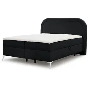 S-STYLE Boxbett mit Bettkasten  Bouclé-Stoff Sonna ¦ schwarz ¦ Maße (cm): B: 200
