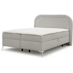 S-STYLE Boxbett mit Bettkasten  Bouclé-Stoff Sonna ¦ grau ¦ Maße (cm): B: 200 H: