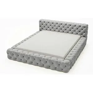 GrainGold Polsterbett Glamour  mit Stauraum Palini ¦ grau ¦ Maße (cm): B: 178 H: