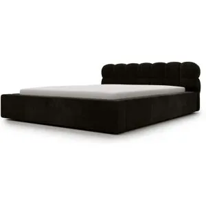 GrainGold Polsterbett mit Stauraum und Lattenrost Plaza ¦ schwarz ¦ Maße (cm):