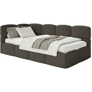 Selsey Polsterliege mit Bettkasten Cloudy ¦ braun ¦ Maße (cm): B: 220 H: 88