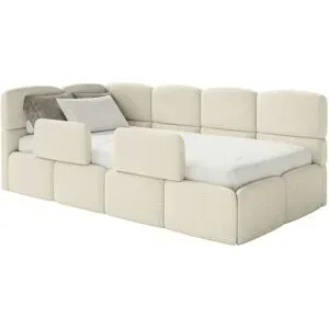 Selsey Polsterliege mit Matratze und Rausfallschutz Cloudy ¦ beige ¦ Maße (cm):
