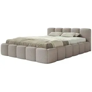 Selsey Polsterbett in Bouclé Cloudy Low ¦ grau ¦ Maße (cm): B: 180 H: 72