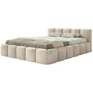 Selsey Polsterbett in Velours Cloudy Low ¦ beige ¦ Maße (cm): B: 160 H: 72