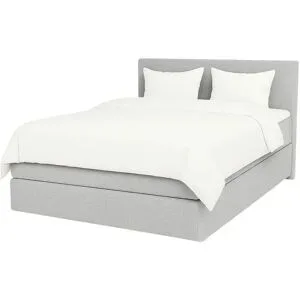 Höffner Boxspringbett 140x200 in hellgrau Elin ¦ grau ¦ Maße (cm): B: 140 H: 105