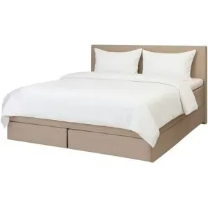 Höffner Boxspringbett 160x200 in beige Elin ¦ beige ¦ Maße (cm): B: 160 H: 105