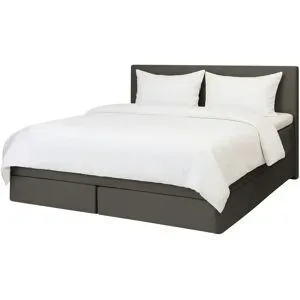 Höffner Boxspringbett 160x200 in anthrazit Elin ¦ schwarz ¦ Maße (cm): B: 160 H: 105