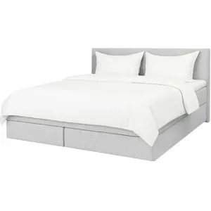 Höffner Boxspringbett 180x200 in hellgrau Elin ¦ grau ¦ Maße (cm): B: 180 H: 105