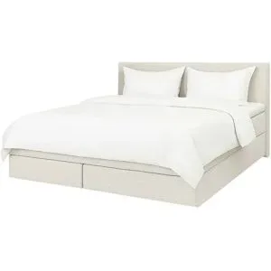 Höffner Boxspringbett 180x200 in creme Elin ¦ creme ¦ Maße (cm): B: 180 H: 105